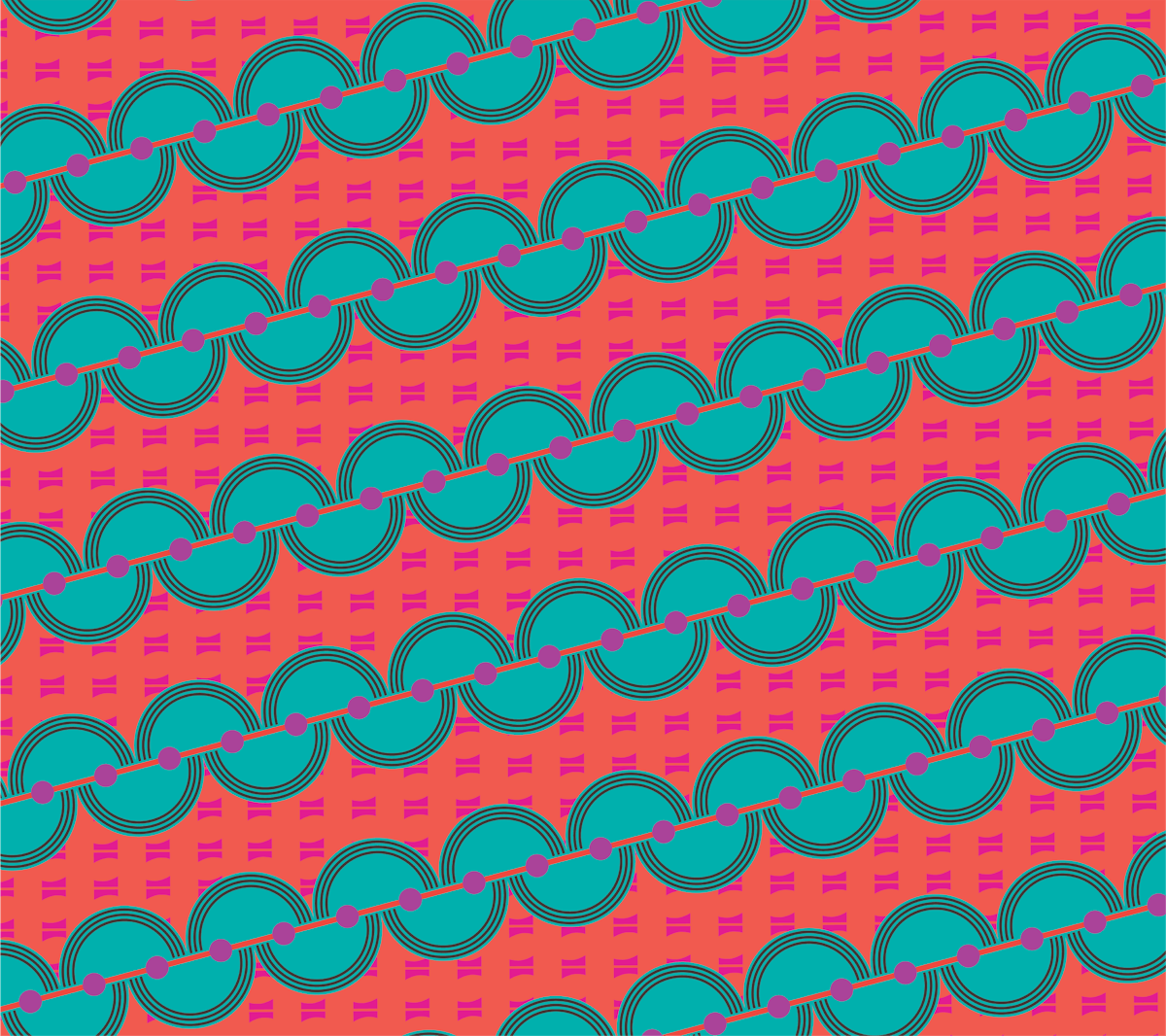 a red an blue pattern